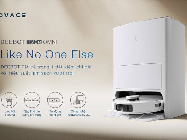 Deebot T20e Omni không chỉ đơn thuần là một robot hút bụi mà nó còn là một “Quản gia chu toàn” làm sạch nhà cửa nhanh chóng, dứt khoát.