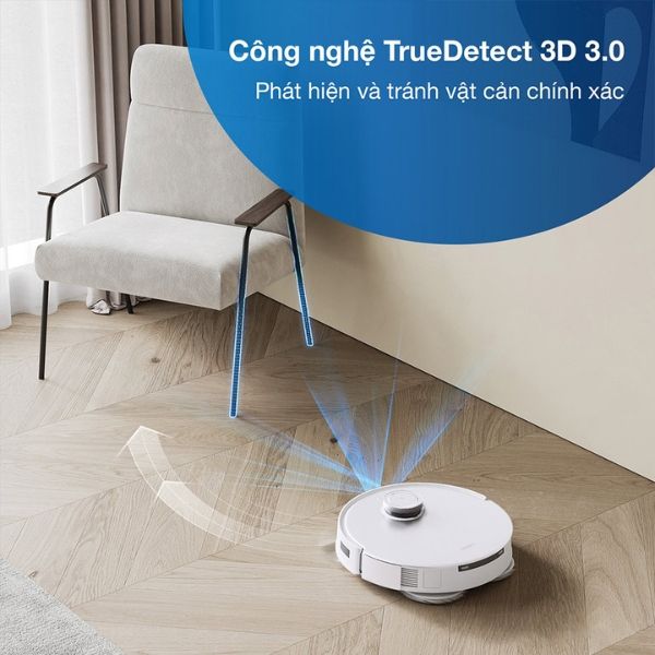 Robot hút bụi lau nhà Ecovacs T20e Omni với công nghệ Tránh chướng ngại vật TrueDetect 3D 3.0 thông minh