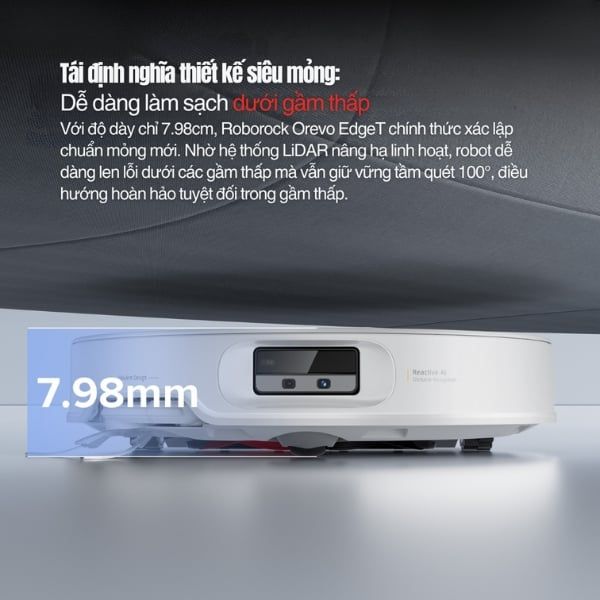 Roborock Q Revo EdgeT – Thiết kế siêu mỏng và khả năng làm sạch vượt trội