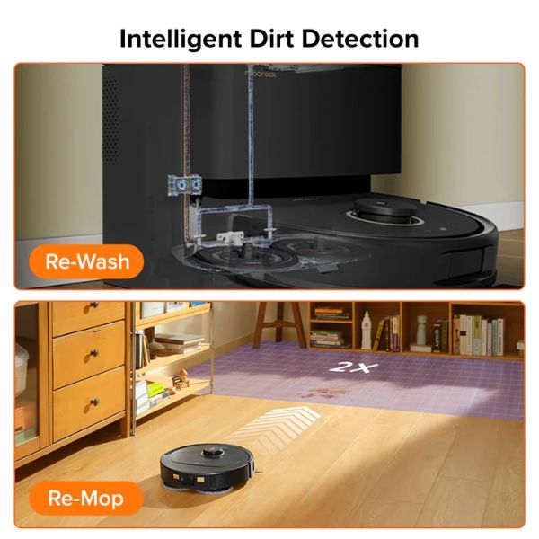 Robot lau nhà Roborock QRevo Pro Phát hiện bụi bẩn thông minh