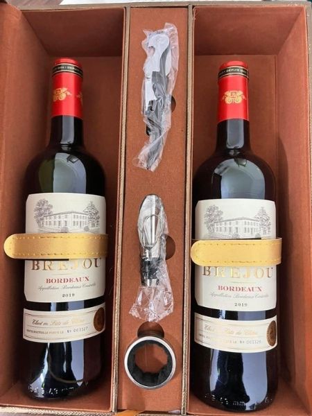 2 chai Rượu Vang Đỏ Chát Chateau Bréjou Bordeaux 14,5%