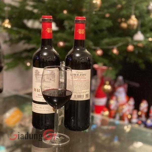 2 chai Rượu Vang Đỏ Chát Chateau Bréjou Bordeaux 14,5%