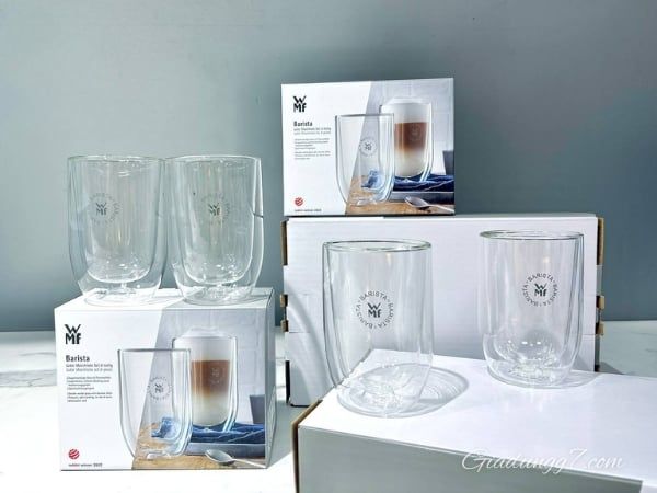 Set 2 Ly thủy tinh WMF Barista Macchiato 280ml Thích hợp cho latte macchiato và nhiều loại khác nữa.