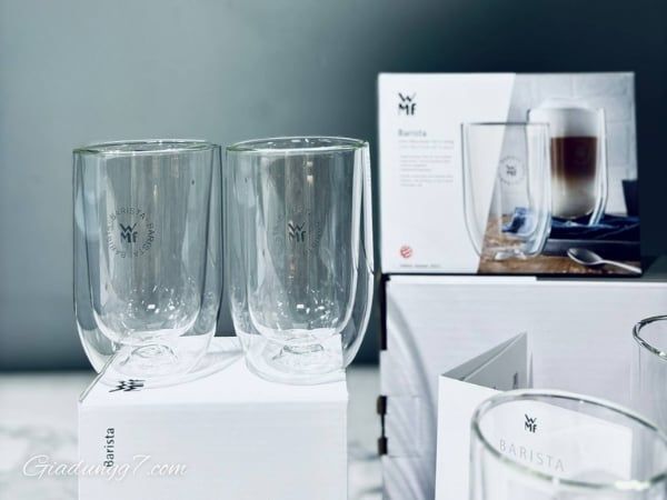 Set 2 Ly thủy tinh WMF Barista Macchiato 280ml Kính chịu nhiệt hai lớp, chịu nhiệt