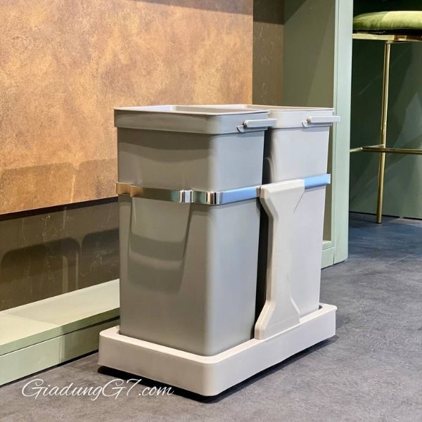 Set 2 thùng rác EKO Deco Duo EK9932 20L & 15L Tươi mới và gọn gàng cho không gian bếp