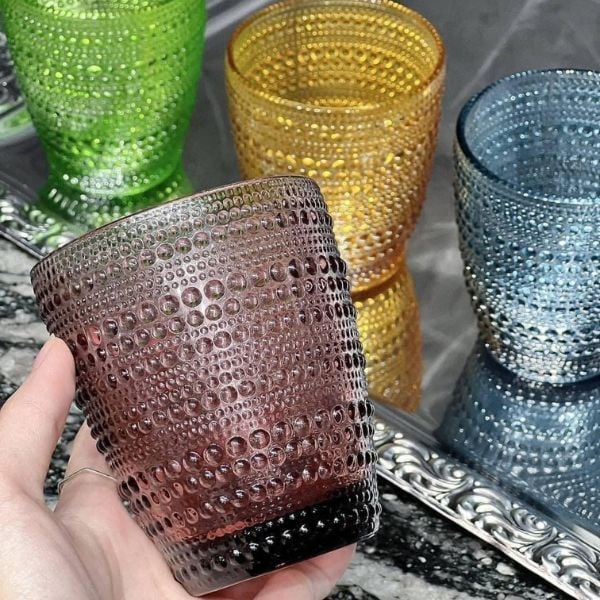 Set 4 cốc màu Highgate Collection EU 295ml - Màu sắc gồm: vàng, xanh lá cây, đỏ, xanh dương
