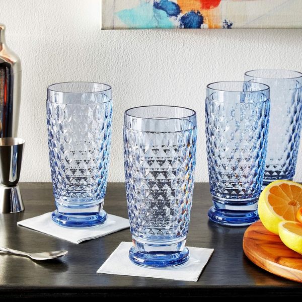 Set 4 cốc Villeroy & Boch Boston Highball 400ml xanh blue có thiết kế nổi bật và thủy tinh pha lê chất lượng cao, chắc chắn