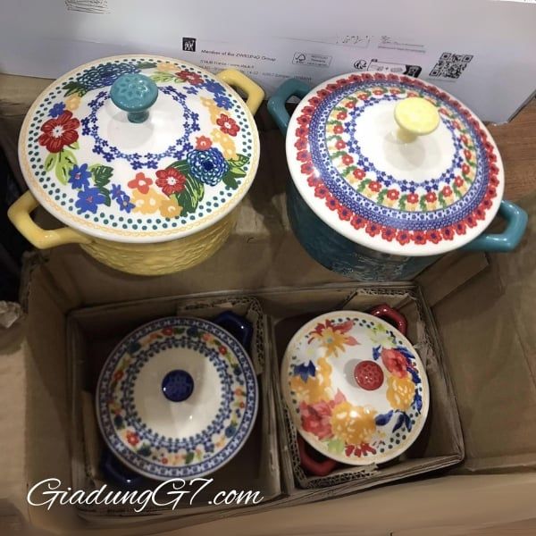 Set 4 nồi sứ mini The Pioneer Woman Kết Hợp Với Bộ Sưu Tập Pioneer Woman