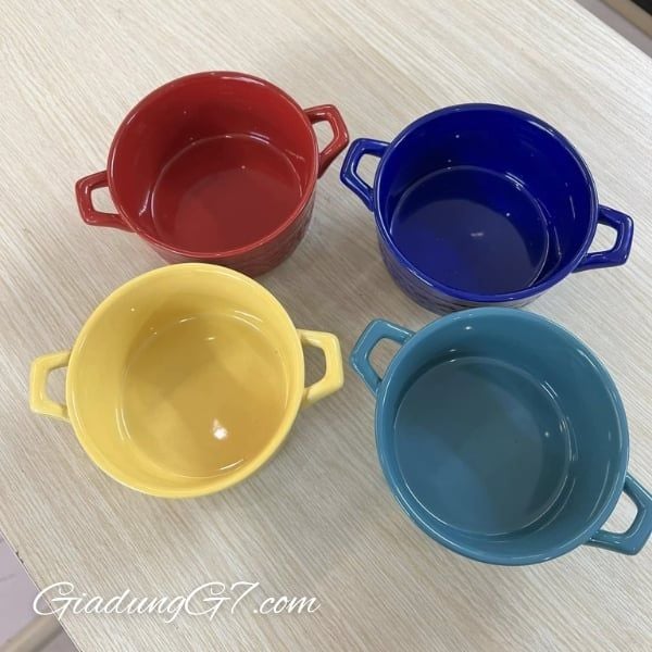 Set 4 nồi sứ mini The Pioneer Woman Dung Tích 430ml – Hoàn Hảo Cho Món Hầm và Tráng Miệng