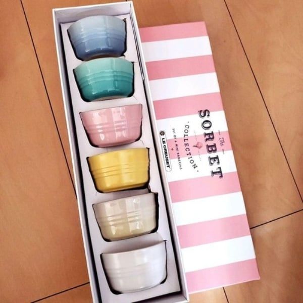 Set 6 bát sứ Le Creuset Sorbet Ramekin 10cm 100ml - 91048200676080 rất thích hợp để đựng kem, món tráng miệng và đồ ăn nhẹ