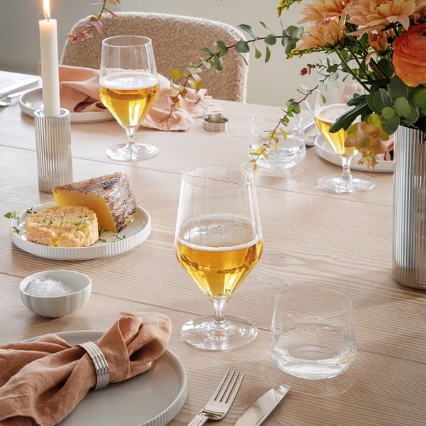 Set 6 ly bia Georg Jensen 520ml – Vẻ đẹp vượt thời gian cho trải nghiệm thưởng thức tinh tế