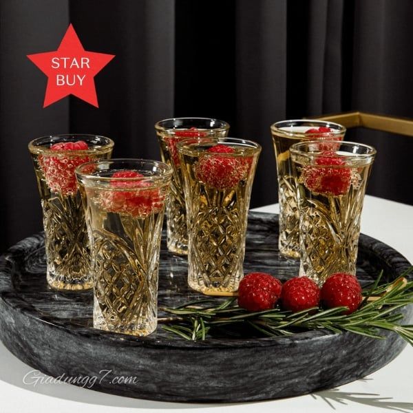 Set 6 ly pha lê Killarney Trinity Fluted 59ml Hoàn hảo như một món quà tặng bạn bè