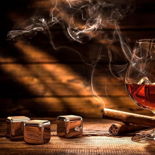 Set 8 viên đá inox Whiskey Vinenco kèm gắp Dễ sử dụng và vệ sinh