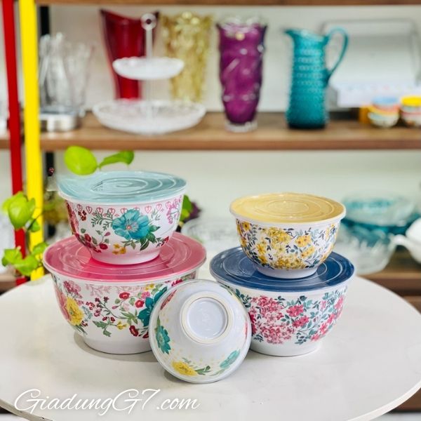 Set 10 món Âu trộn bột The Pioneer Woman Fancy Flourish – Bát Trộn Đa Năng Cho Mọi Bữa Ăn