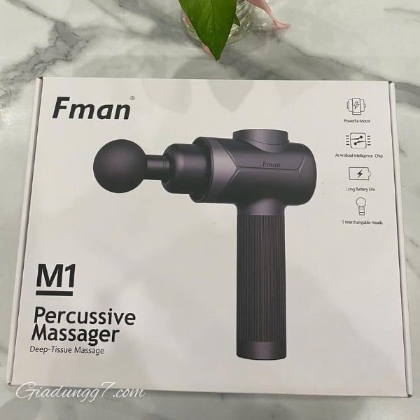 Súng massage cầm tay Fman M1 Với 5 loại phụ kiện và 6 mức điều chỉnh độ rung