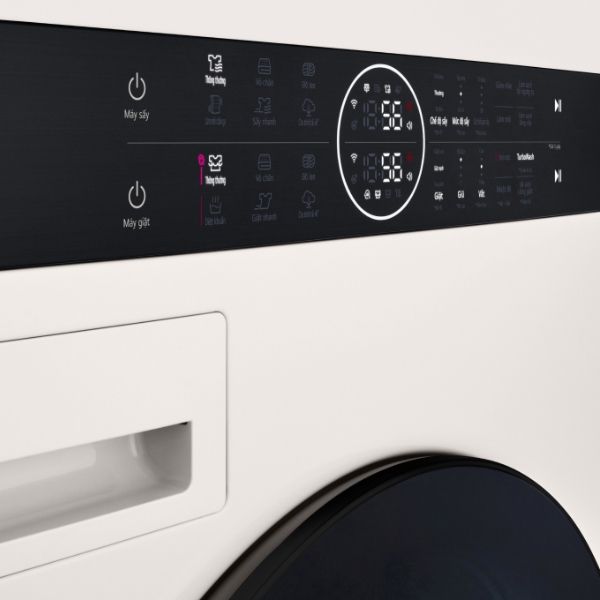 Tháp giặt sấy LG WashTower WT1410NHE với Bộ điều khiển trung tâm dễ thao tác