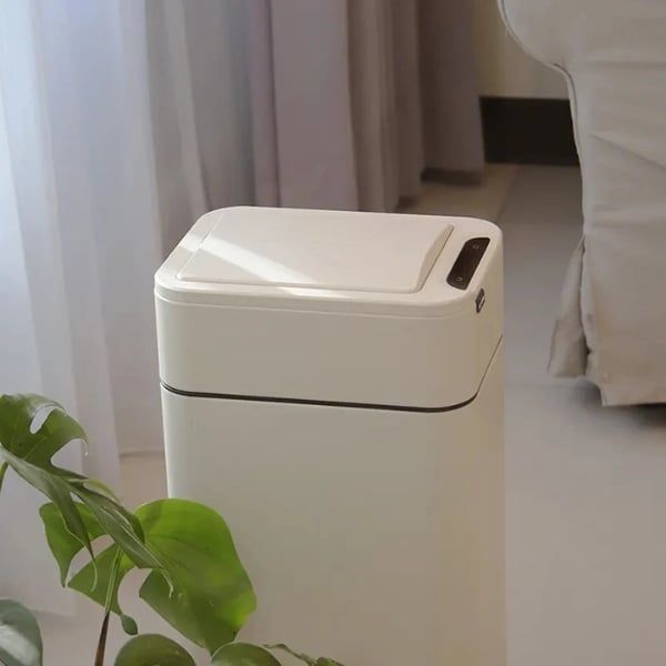 Thùng rác cảm biến cánh bướm Elpheco ELPH9811 20L - Trắng/Bạc/Kem