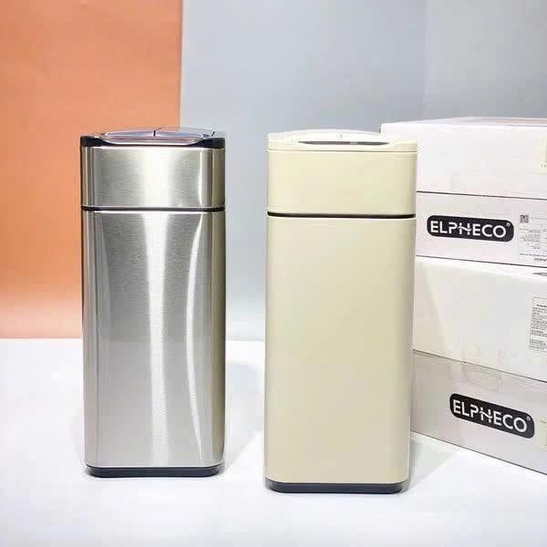 Thùng rác cảm biến cánh bướm Elpheco ELPH9811 20L - Trắng/Bạc/Kem