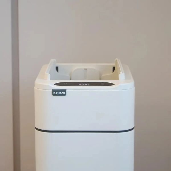 Thùng rác cảm biến cánh bướm Elpheco ELPH9811 20L - Trắng/Bạc/Kem