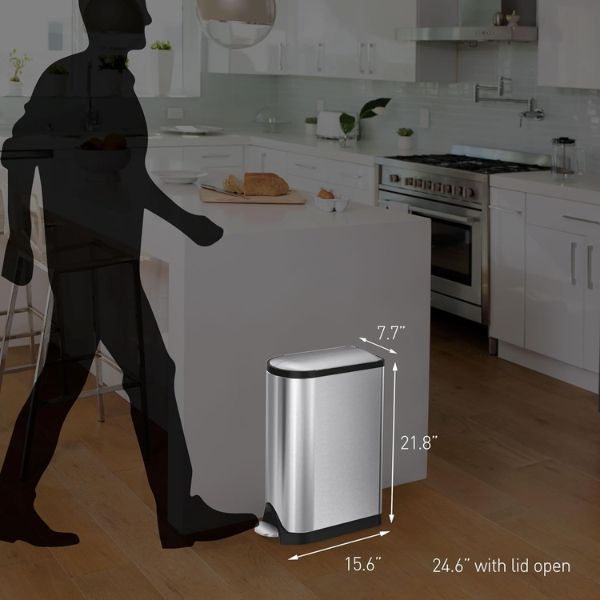 Thùng rác Simplehuman 18 Lít Bàn đạp thép mạnh mẽ