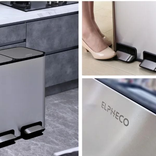 Thùng rác đạp chân đôi Elpheco ELPH7714 50L Thiết kế hoàn hảo