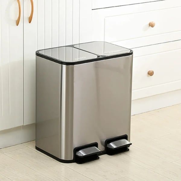 Thùng rác đạp chân đôi Elpheco ELPH7714 50L Thiết kế hoàn hảo