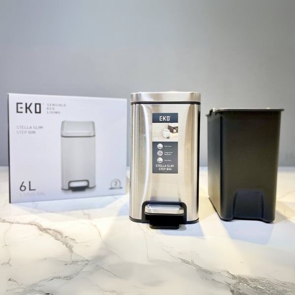 Thùng rác đạp chân EKO EK9380MT-6L Nắp đóng mềm, êm ái