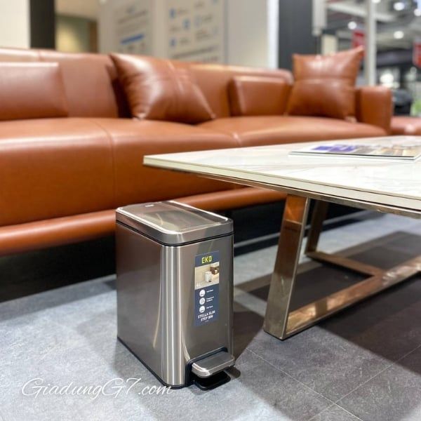Thùng rác đạp chân EKO EK9380MT-6L Mở nắp dễ dàng bằng tay