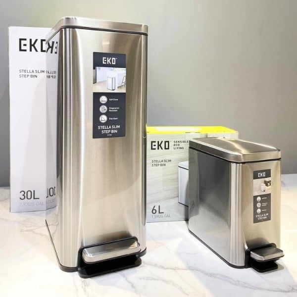 Thùng rác đạp chân EKO EK9380MT-6L Mở nắp dễ dàng bằng tay