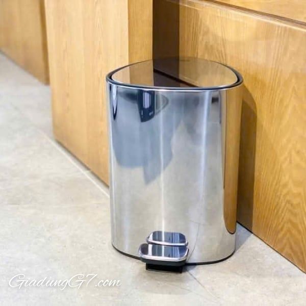 Thùng rác đạp chân Joseph Joseph EasyStore 70596 bằng thép không gỉ 5 lít có ngăn đựng rác lót