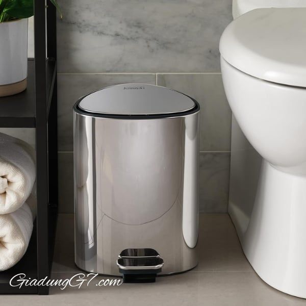 Thùng rác đạp chân Joseph Joseph EasyStore Luxe Steel Pedal Bin (70596) Chất liệu thép không gỉ bền bỉ