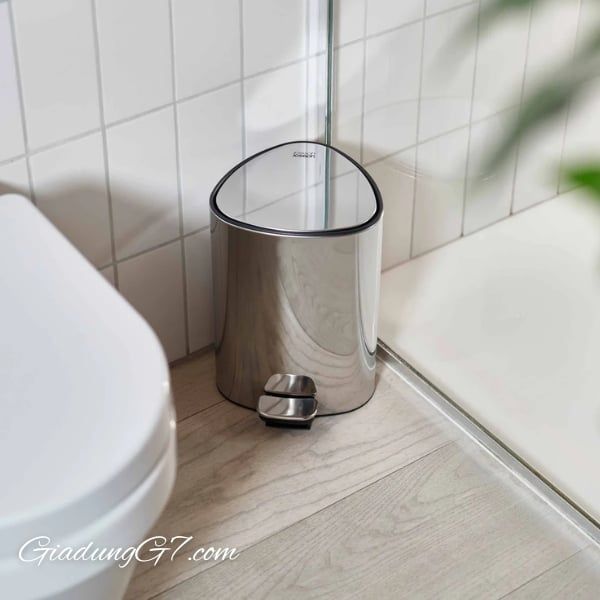 Thùng rác đạp chân Joseph Joseph EasyStore Luxe Steel Pedal Bin (70596) Nắp và bàn đạp tích hợp cơ chế đóng êm