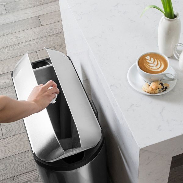 Thùng rác Simplehuman 45 Lít có Nắp bướm cải tiến