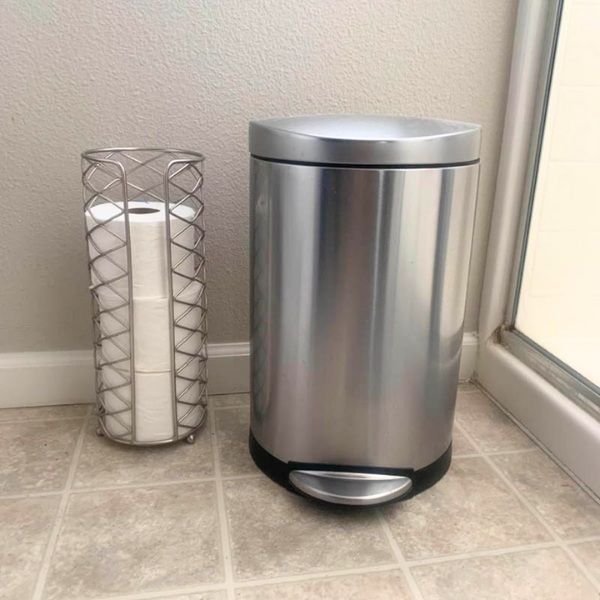 Thùng rác hình bán nguyệt Simplehuman 6 Lít có Bàn đạp thép mạnh mẽ