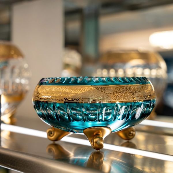 Tô pha lê Ales Zverina Tripod Casmere I. Classic 25.5cm Turquoise Chất liệu: Pha lê cao cấp trong suốt, mang đến độ sáng bóng và sang trọng.