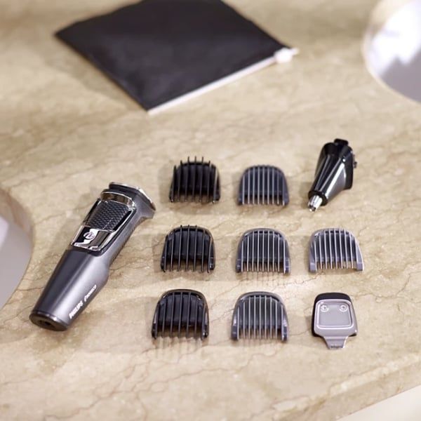 Tông đơ đa năng Philips Norelco Multigroom 3000 MG3740/40 - Bộ dụng cụ chăm sóc râu, mặt, mũi và tai dành cho nam giới gồm 13 món