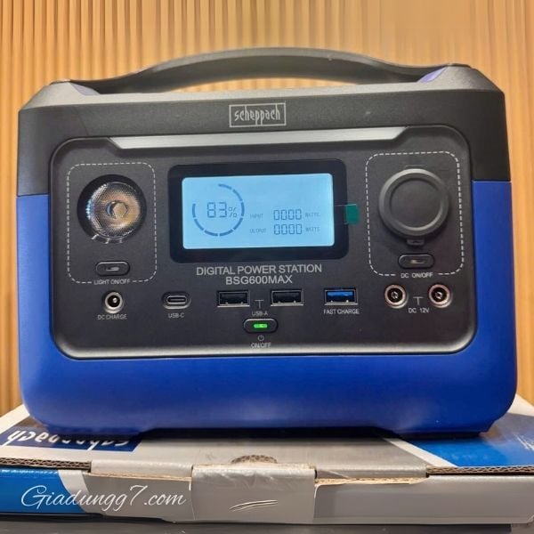 Trạm sạc Scheppach BSG600MAX 600W - Hãng Đức&nbsp;Giải pháp lưu trữ năng lượng di động hoàn hảo cho mọi nhu cầu.