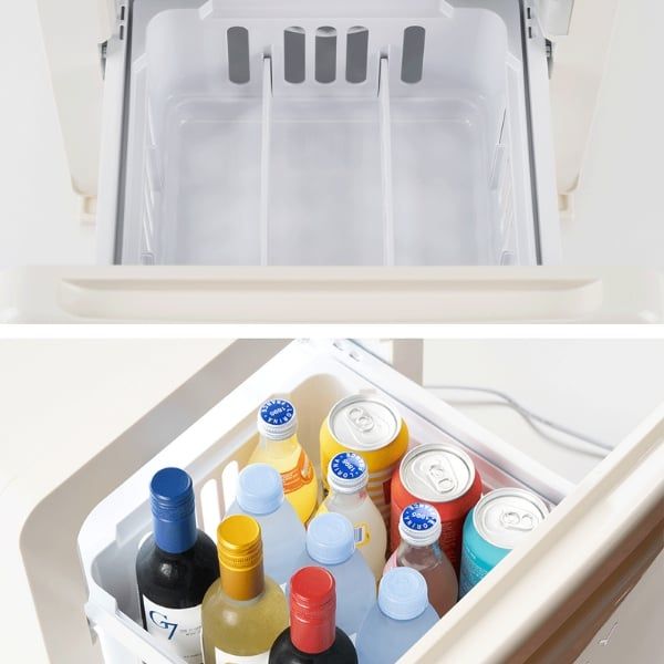 Tủ lạnh mini Olly OLR02 Dù kích thước nhỏ nhưng dung tích tủ thoải mái cho việc làm lạnh đồ uống, bảo quản mỹ phẩm hoặc rau củ quả !