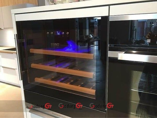 Tủ rượu Caso WineSafe 18 EB (tủ rượu âm toàn phần là một thiết bị nhỏ gọn hữu ích cho những người yêu thích rượu vang.