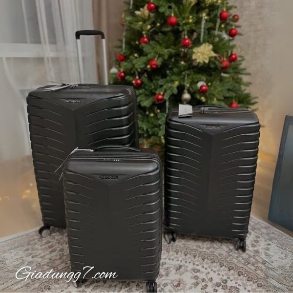 Set 3 Vali Samsonite Pivot 3 màu đen (S/M/L) Cơ chế khóa kết hợp không cần chìa khóa được TSA chấp thuận tăng cường tính bảo mật