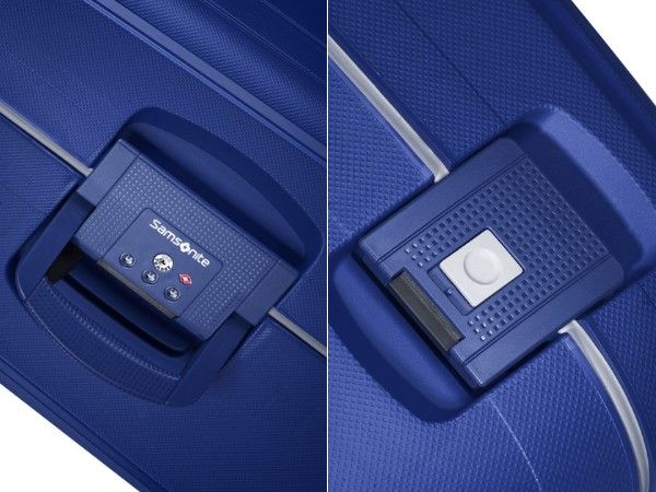 Vali Samsonite S'Cure Spinner màu xanh đậm&nbsp;- Thiết kế đa năng và khóa chống trộm tạo nên sự an tâm cho hành lý&nbsp;khi di chuyển.