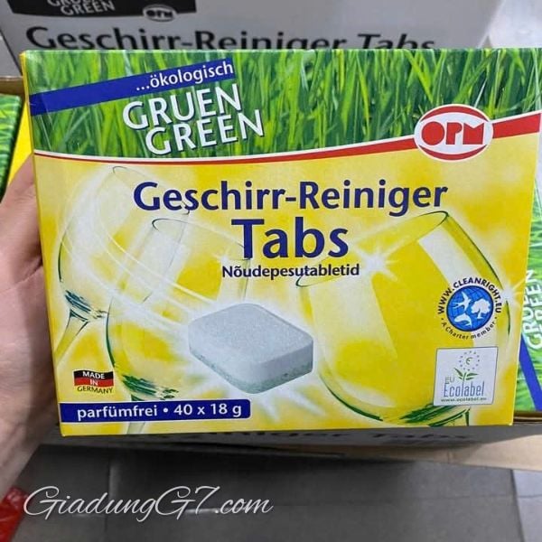 Viên rửa bát Oro GREEN ECO - Made in Germany được sản xuất trên dây chuyền hiện đại của CHLB Đức với công thức đặc biệt an toàn cho con người.