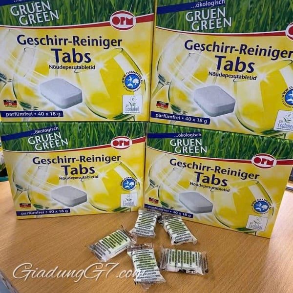 Viên rửa bát Oro GREEN ECO - Made in Germany được sản xuất trên dây chuyền hiện đại của CHLB Đức với công thức đặc biệt an toàn cho con người.