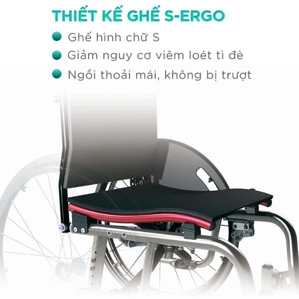 Xe lăn Karma Ergo Lite với Hệ Thống Ghế S-Ergo