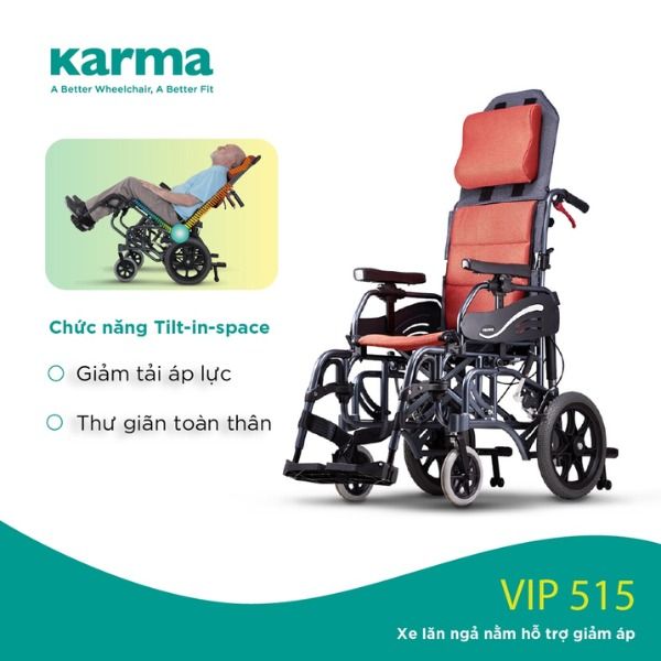 Xe lăn Karma VIP-515 mẫu xe lăn bán chạy trên thị trường thế giới