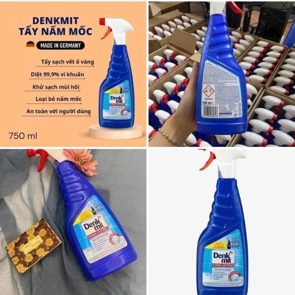 Xịt tẩy rửa nấm mốc Denkmit 750ml - Denkmit Schimmelentferner mit Aktiv-Chlor