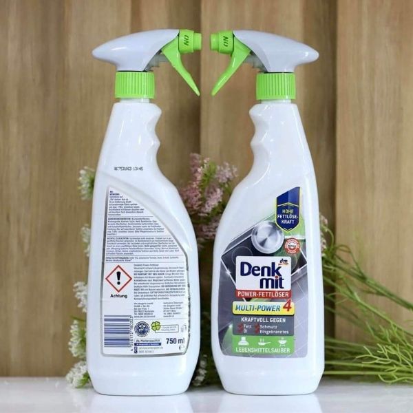 Xịt vệ sinh đa năng Denkmit Fett 750ml vệ sinh mọi vết bẩn dầu mỡ trong nhà bếp