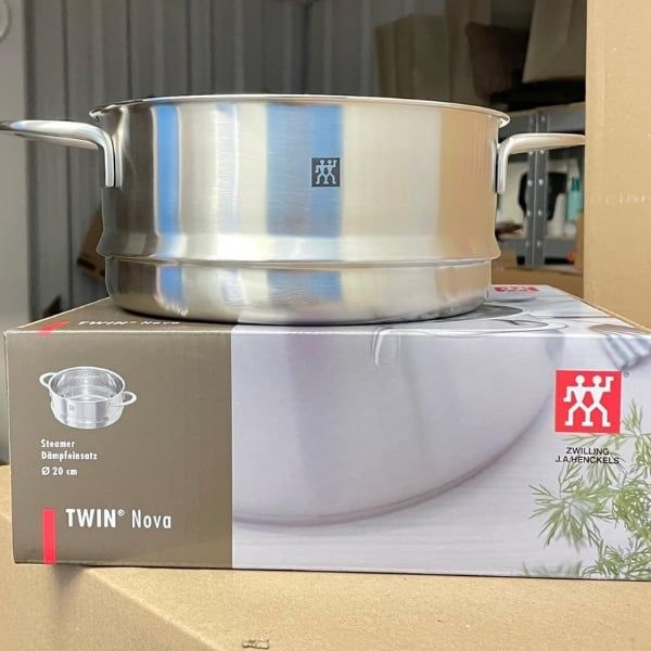 Xửng hấp Zwilling Nova 20cm Được làm bằng thép không gỉ 18/10 chất lượng cao với đường kính 20 cm, SIGMA Clad 3 lớp