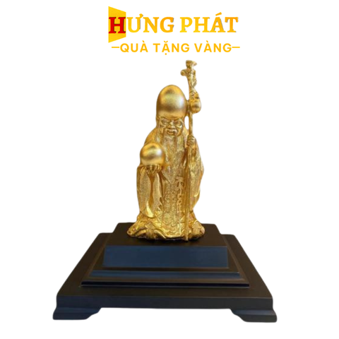 Tượng Ông Thọ Dát Vàng 24K – Biểu Tượng Phúc Lộc Thọ Trường Tồn