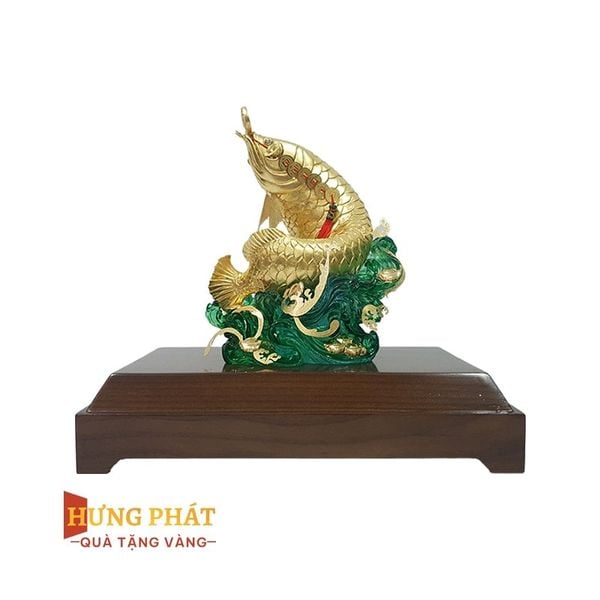 Cá Rồng Tài Lộc Dát Vàng 24K hungphatgold.vn